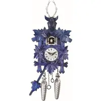 Engstler - 522/5_Qblue - Koekoeksklok - Kwarts - Notenhout - 30 cm