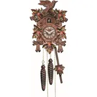 Engstler - 522/6_Q - Koekoeksklok - Kwarts - Notenhout - 22 cm