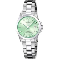 Festina Kwartshorloge Horloge, dameshorloge, Swiss Made, stalen band, analoog, dag