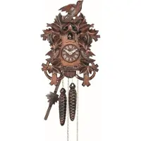 Engstler - 625 - Koekoeksklok - 1-daags kettinguurwerk - Notenhout - 26 cm
