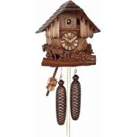 Engstler - 439_Q - Koekoeksklok - Kwarts - Notenhout - 28 cm