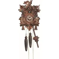 Engstler - 622_QM - Kuckucksuhr - Quarz - Nussbaum - mit Musik - 22 cm