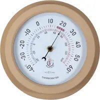 Nextime Buitenthermometer Lily Ø22cm Metaal Bruin