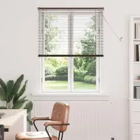 Syfax Venetiaanse jaloezie Donkerbruin met Patroon 150 x 70 cm 25 mm