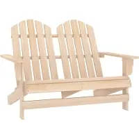 The Living Store Adirondack Stoel - Tuinstoel - Tuinstoel 2-zits Adirondack massief vurenhout - Houten Tuinstoelen - Tuinset - Buitendecoratie