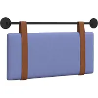 vidaXL Hangend hoofdbord Jeans Blauw Antiek PU