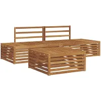 vidaXL Buiten bank set 3 Stuk Naturel Massief Acacia Hout
