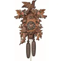 Engstler - 637/6/8 - Koekoeksklok - 8-daags kettinguurwerk - Notenhout - 40,5 cm
