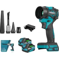 OEM Elektrische luchtblazer, borstelloze motor, multifunctioneel gebruik, 2 sets batterijen, 2 sets batterijen
