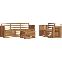 vidaXL Buiten bank set 6 st Naturel Massief Acacia Hout