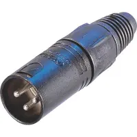 Neutrik XLR connector | M | | 3-pin (Metaal, Trekontlasting, Verguld)
