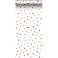 ESTAhome behang hartjes terracotta en roze - 53 cm x 10.05 m - 139360