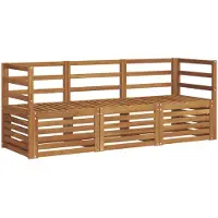 vidaXL Sofa-Sets 3 st Naturel Massief Acacia Hout