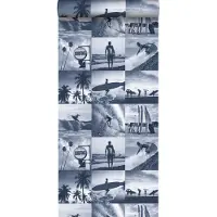 ESTAhome behang foto's van surfers donkerblauw - 53 cm x 10.05 m - 138954