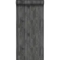 ESTAhome behang vintage sloophout planken zwart en bruin - 53 cm x 10.05 m - 128841