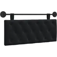 vidaXL Hangend hoofdbord Zwart Fluweel