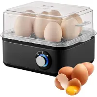 Mira Eierkoker electrisch - Eierkoker - Eierkoker met timer - Grijs - ‎21cm x 17cm x 15cm