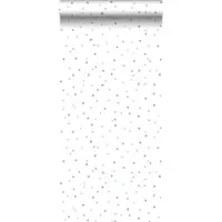 ESTAhome behang stippen roze, mintgroen en vergrijsd blauw - 53 cm x 10.05 m - 139049