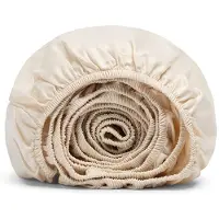 Yumeko Hoeslaken Katoensatijn 90x210 Beige - Eco, Bio & Fairtrade