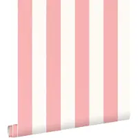 ESTAhome behang strepen licht roze en wit - 53 cm x 10.05 m - 139906