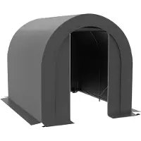 Outsunny Tuinopbergtent - PE - 239x180x190cm - Donkergrijs
