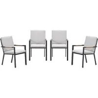 Garden Impressions Felini tuinstoelen set van 4 carbon black / valley sand