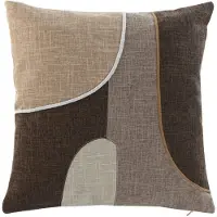 Casa Di Elturo Sierkussen lorea katoen 45 x 45 cm bruin & decoratief patchwork -