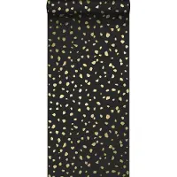 ESTAhome behang terrazzo zwart en goud - 53 cm x 10.05 m - 139134