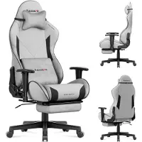Huzaro Force 5.7 Gaming Stoel - ergonomische gamingstoel met verstelbare functies - veloursstof - grijs