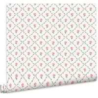 Laura Ashley Kate Behang - Bloemen - 10mx52cm - Roze