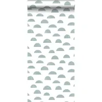 ESTAhome behang grafisch motief vergrijsd blauw - 53 cm x 10.05 m - 139066