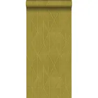 ESTAhome behang origami motief okergeel - 53 cm x 10.05 m - 148711