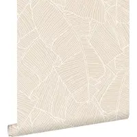 ESTAhome behang bladeren beige - 53 cm x 10.05 m - 130931