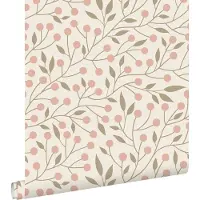 ESTAhome behang bloemmotief wit en roze - 53 cm x 10.05 m - 139589