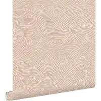 ESTAhome behang 3d golvende lijnen zacht roze - 53 cm x 10.05 m - 139662