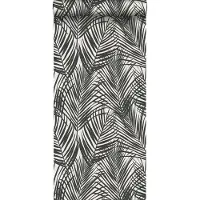 ESTAhome behang palmbladeren zwart en wit - 53 cm x 10.05 m - 139008