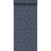 Midbec tapeter behang maritieme strandteksten donkerblauw - 53 cm x 10.05 m - 138961