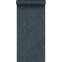 ESTAhome behang palmbladeren donkerblauw - 53 cm x 10.05 m - 139433