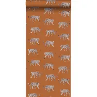 ESTAhome behang panters warm oranje - 53 cm x 10.05 m - 139178