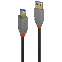 Lindy 36744 USB-kabel USB 3.2 Gen1 USB-A stekker, USB-B stekker 5.00 m Zwart