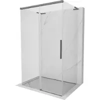 Mexen Rox-3S L 3-zijdige douchecabine met schuifdeur 90 x 110 , transparant, kanonmetaal - 8C2L-090-110-95-00-3S