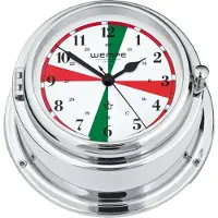 Wempe - CW360008 - Quartz scheepsklok - 150mm - Messing - Arabische cijfers - Radiosignaalontvanger - BREMEN II