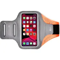 Mobigear Telefoonhoesje geschikt voor Telefoonhouder Hardlopen Wiko View 4 Lite Sport Hoesje Neopreen | Easy Fit Sportarmband - Oranje
