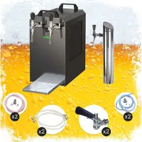 Ich-zapfe Complete set - Biertap - STREAM 80K bierkoffer, doorstroomkoeler, 2-lijns droge koeler, 2x zonder