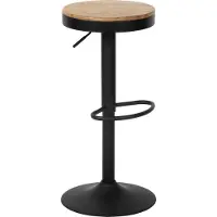 CLP Pitas Barkruk - hout - draaibaar - voetensteun - vloerbeschermer - modern - natura