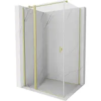 Mexen Mist T scharnierende douchecabine 110 x 120 , transparant, geborsteld goud - 8A4T-110-120-55-00