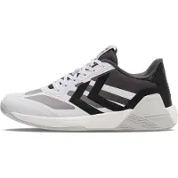 Hummel Algiz IV zaalhandbal schoenen, sport schoenen, wit/zwart/grijs/oranje, artikelnummer: 225028-2072, schoenmaat: 42 EU
