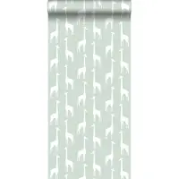 ESTAhome behang giraffen mintgroen - 53 cm x 10.05 m - 139058