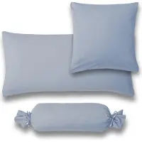 Estella Fein jersey kussensloop, 40 x 40 cm, Atelier jersey, lichtblauw