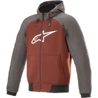 Alpinestars Chrome Sport motorhoodie, rood/grijs, maat M